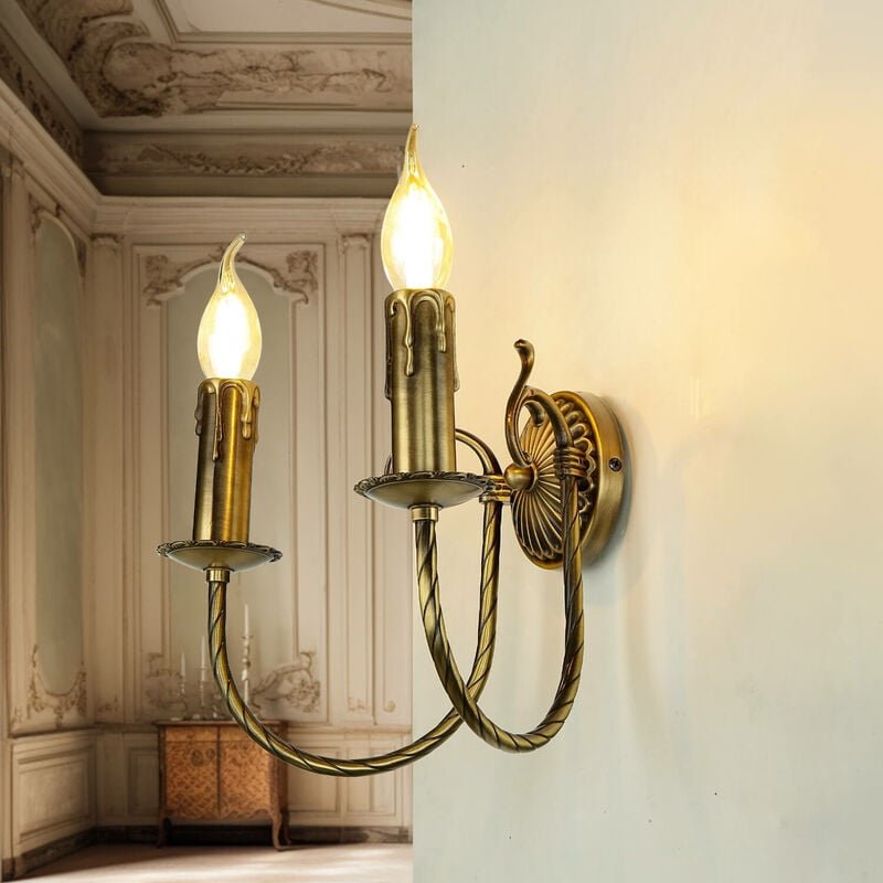 Licht-erlebnisse - Jugendstil Wandlampe Bronze Hell