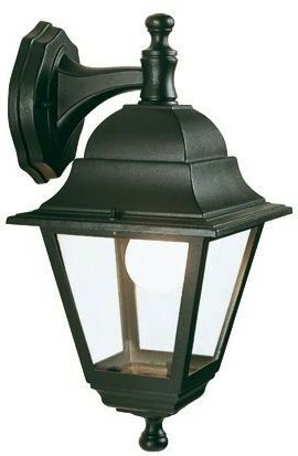 Kleine untere Wandlampe alte schwarze Linie