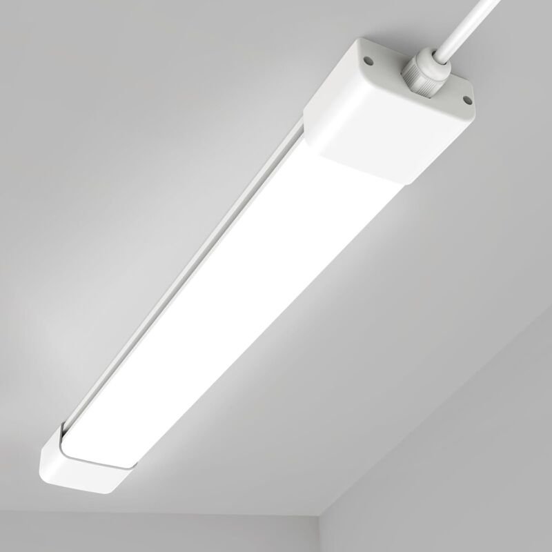 Modlicht 5er Pack LED Feuchtraumleuchte Weiß 60cm 18W 4000K,PC,IP65,110lm/W,80% Energiesparend,ultraflach LED-Röhren für...