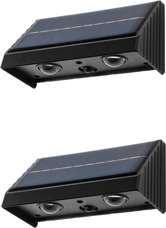 Solar-Wandleuchte für den Außenbereich der neuen Generation, warmweißes Licht, 1500 mAh, IP67 wasserdicht, 2 Stück, 120 ...