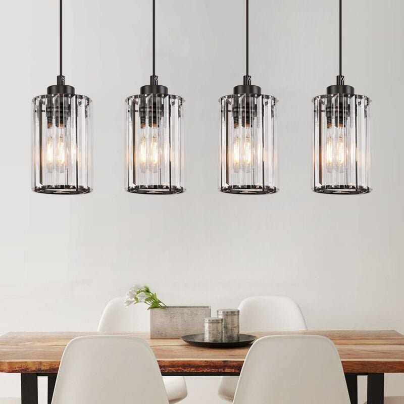 Thumbnail - Gbly - Pendelleuchte Esstisch Esszimmerlampe Hängend - Hängelampe Schwarz Modern Esstischlampe Wohnzimmer Schlafzimmer 4...