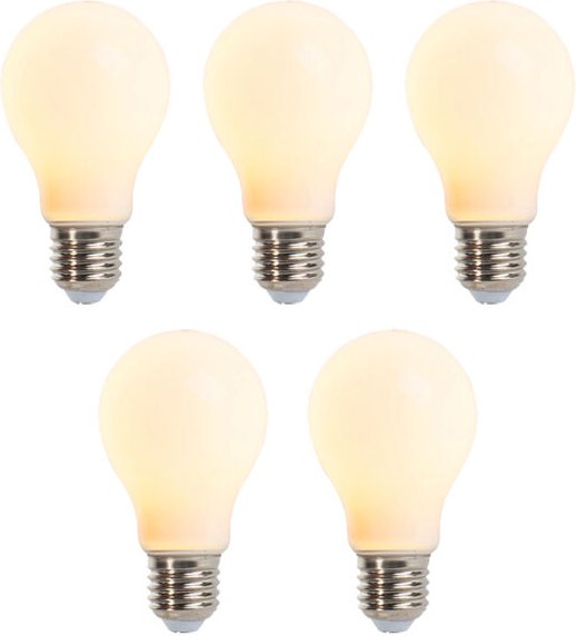 5er-Set dimmbare LED-Lampen E27 A60 matt 5W 380lm