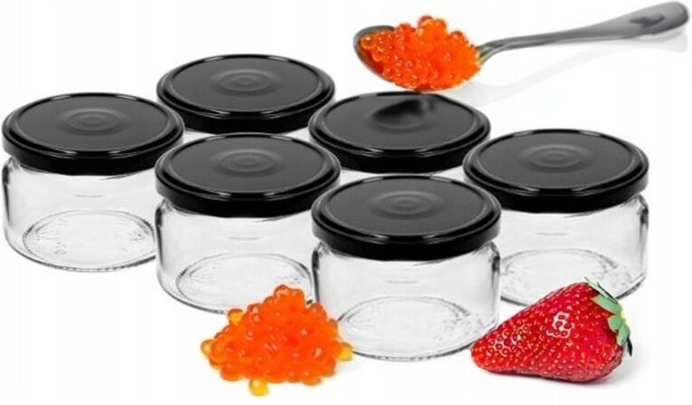 Marmeladengläser mit Deckel, 6 Stück, 200 ml