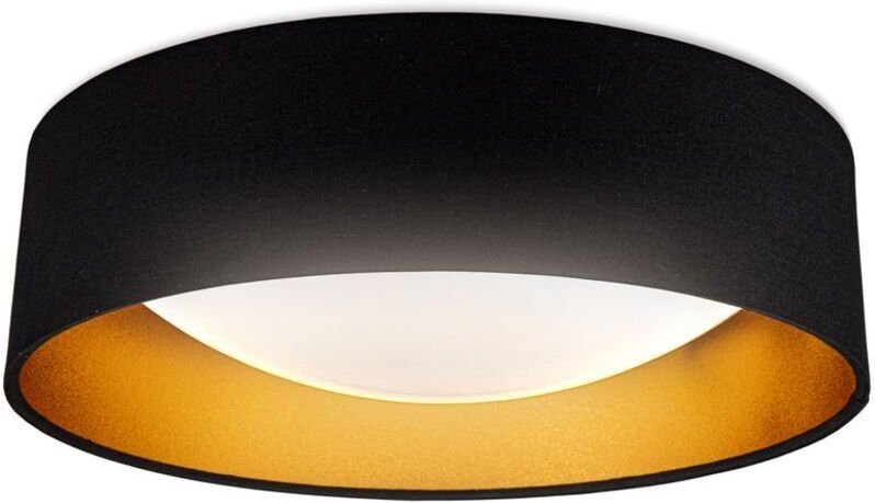 B.k.licht - Deckenlampe Ø40 cm - 18W, 2200lm, led, neutralweiß, schwarz-gold