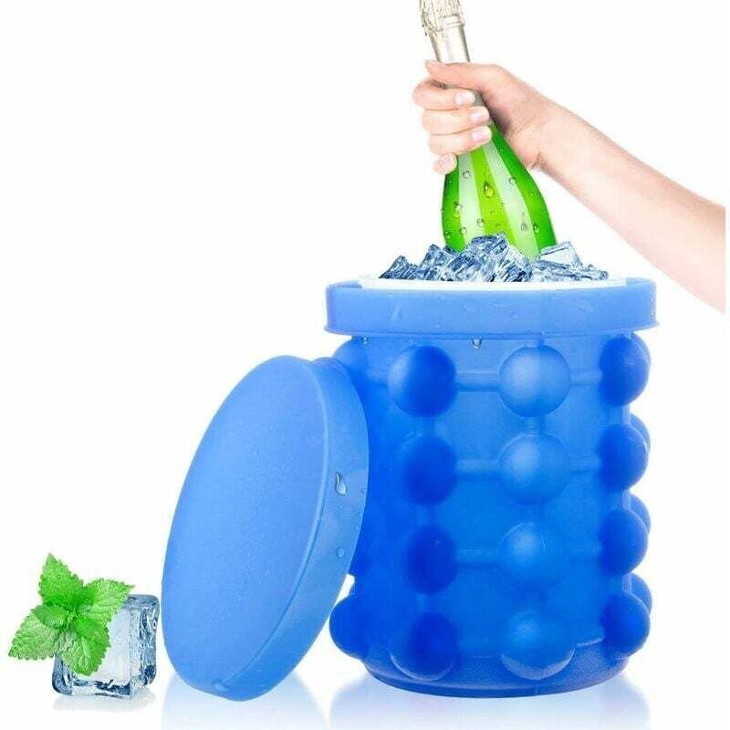 Silikon-Eiswürfelform mit Deckel, ideal für selbstgemachte Cocktails, Schokolade, Whisky, platzsparend – Fei Yu