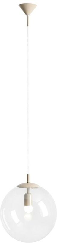 Licht-erlebnisse - Hängelampe Metall Glas 30 cm breit h: max. 200 cm Beige E27 Kugel Schirm rund Modern