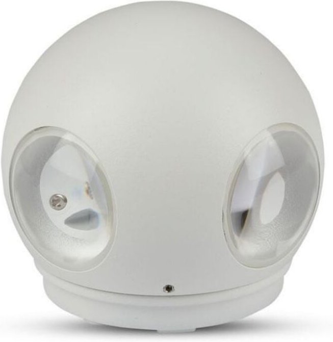 V-tac - Spherical led Wandleuchte 4 cob LEDs 4W Weiß Naturweiß IP65