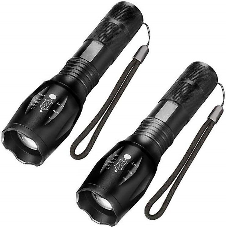 Tonchean - Ultrastarke LED-Taschenlampe, 1000 Lumen, zoombare Taschenlampe, 5 Beleuchtungsmodi, stoßfest, rutschfest, fü...