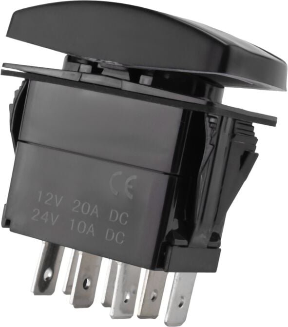 7Pin Laser Momentary Wippschalter Winde In Out 12V on-off-on led Licht grün