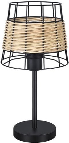 Burano Tischlampe 1xe27 Schmiedeeisen/Rattan 41x20x20 cm