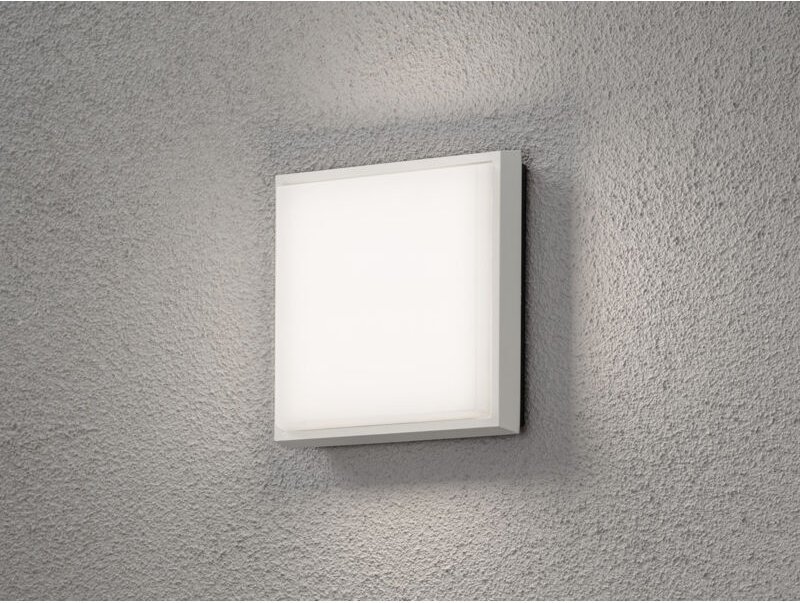 LED Wandleuchte / Deckenleuchte CESENA eckig, Alu weiß, 10 Watt, 900 Lumen