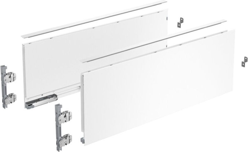 Hettich Zarge AvanTech YOU Set, Höhe 187 mm, NL 550 mm, weiß, links und rechts