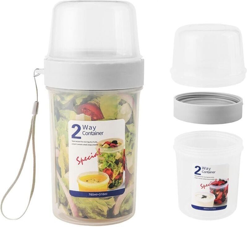 ZVD-2 Doppellagige Aufbewahrungsboxen, versiegelte Boxen für Joghurtsalat, Babynahrungsboxen