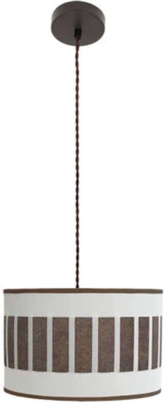 FABRILAMP Hängeleuchte Ivanna 1xe27 Braun/Weiß-Oxid Regx30x30 Cm