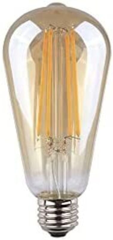 EDM - Eiförmige Glühbirne mit LED-Faden. Vintage-Glas e27 6w 500lm 2000k warmes Licht ø6,4x14,2cm