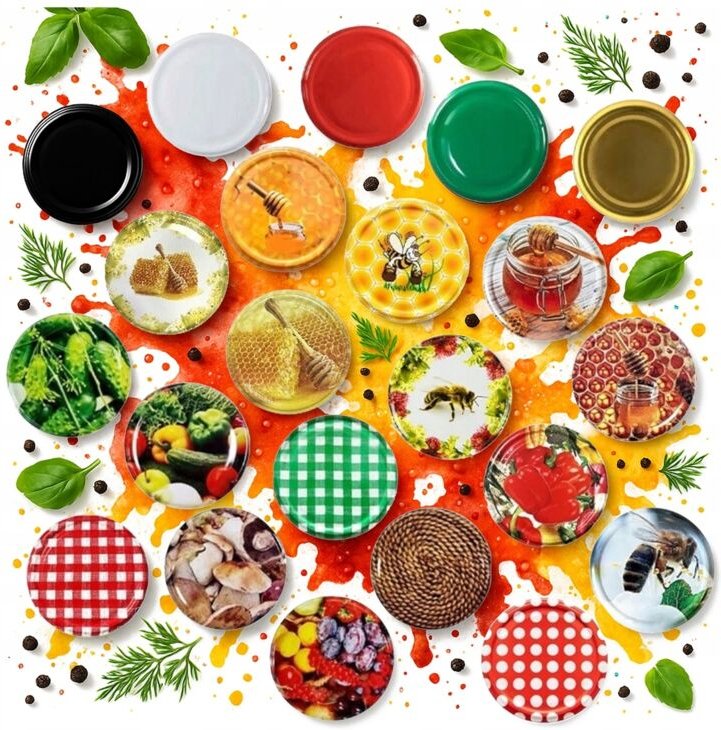 150x Deckel FI 82 Deckel für Gläser DECKEL FÜR HONIG, GURKEN, KONSERVIERUNGEN