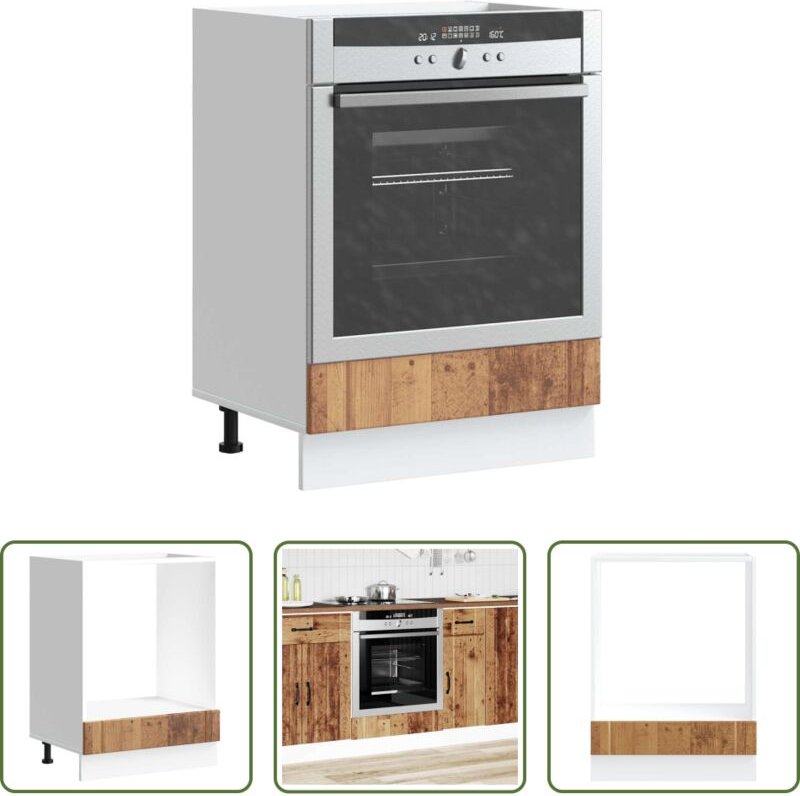 Ofenschrank - Herdumbauschrank Lucca Altholz-Optik Holzwerkstoff