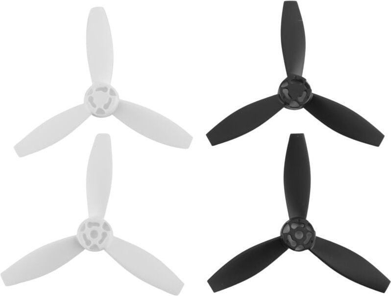 Tlily - 4 Propeller Requisiten Ersatzteile Klingen für Papagei Bebop 2 Drone Schwarz