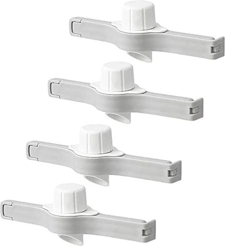 Ahlsen - Lebensmittelverschlussklammern, Beutelverschlussklammer, 4 Stück Beutelverschlussklammer mit Ausgießer, für die...