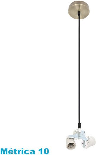 Arm. Anhänger Gesicht 3xe27 Leder m10 regx10x10 cm