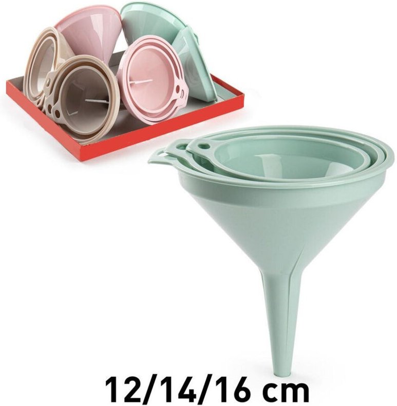 Trade Shop Traesio - Trade Shop - set 3 pz imbutes in plastics kitchen accessories 3 diverse massnahmen 123811A -