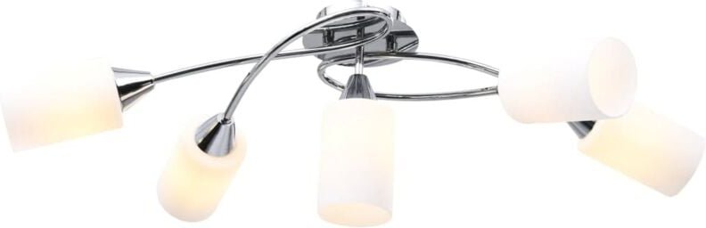 Vidaxl - Deckenleuchte mit Keramik-Lampenschirmen für 5 E14 Glühlampen