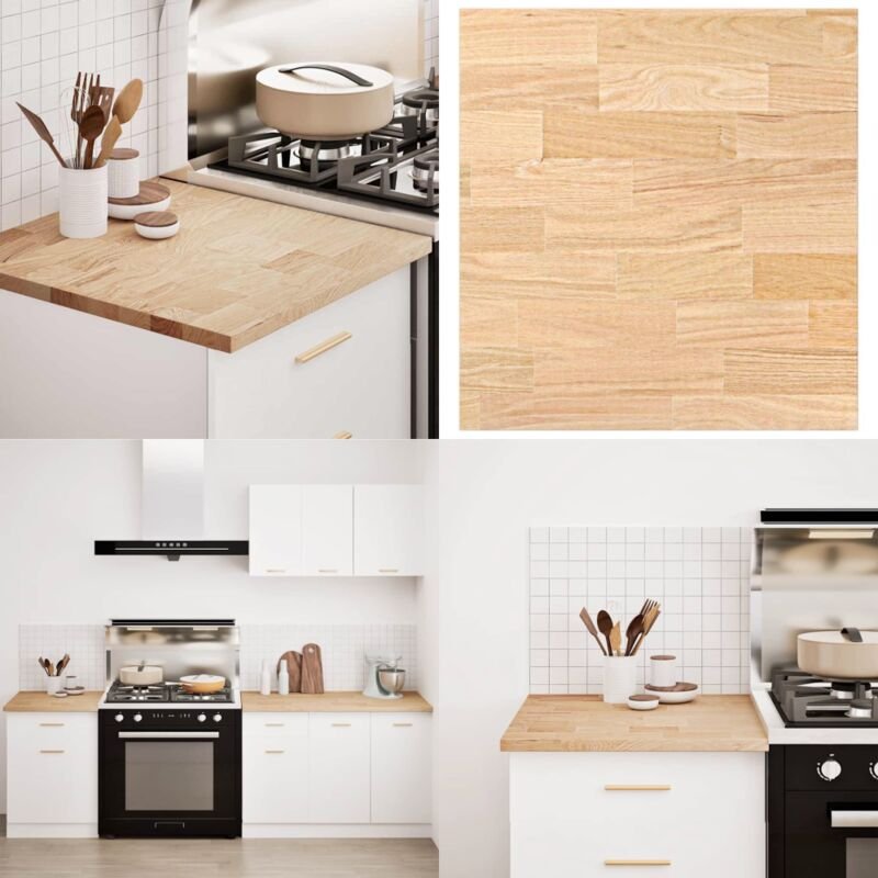 Küchenarbeitsplatte 60x63,5x2,7 cm Massivholz Eiche Rechteckig - Eiche Küchenarbeitsplatte - Massivholz Arbeitsplatte