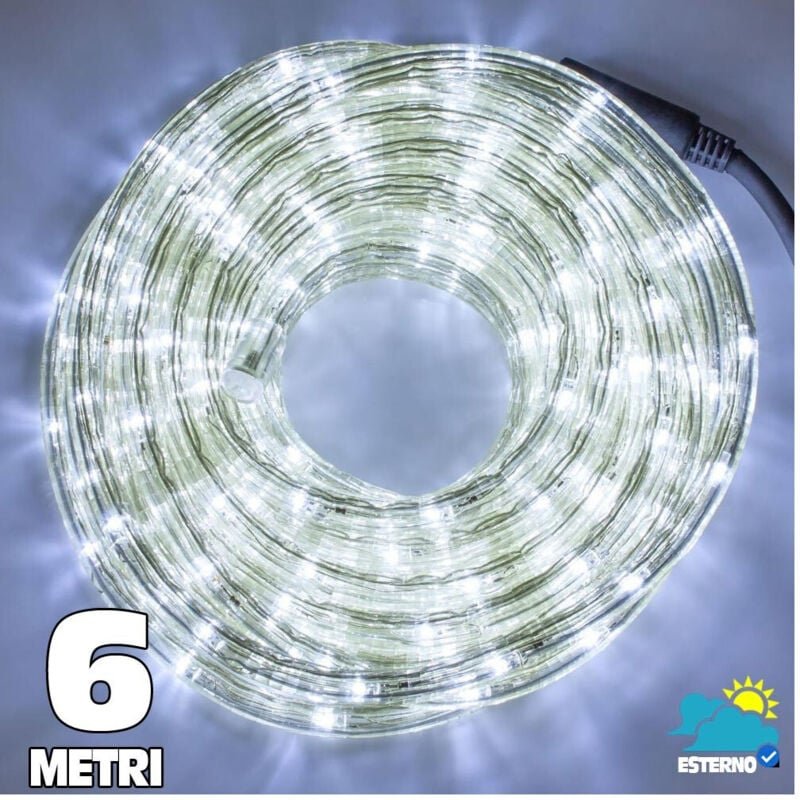 Trade Shop Traesio - Trade Shop - 108 LED-Außenlichtröhre 6 Meter kaltweißes Licht mit Controller -