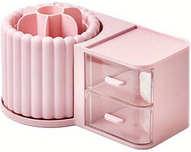 Drehbarer Stiftehalter aus ABS, 360° drehbar, multifunktionales Stifteetui mit großem Fassungsvermögen, Aufbewahrungsbox...