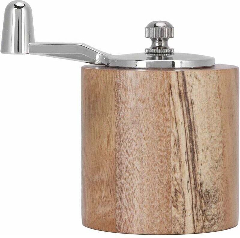 Gewürzmühle, manuelle Pfeffermühle, Mahlwerk mit langer Kurbel für den Heimgebrauch