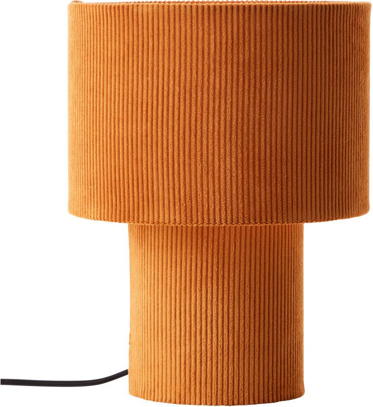 Tischleuchte Tony Tischlampe aus modernem Cord, 30 cm, E27, Textil/Metall, kurkuma - Brilliant