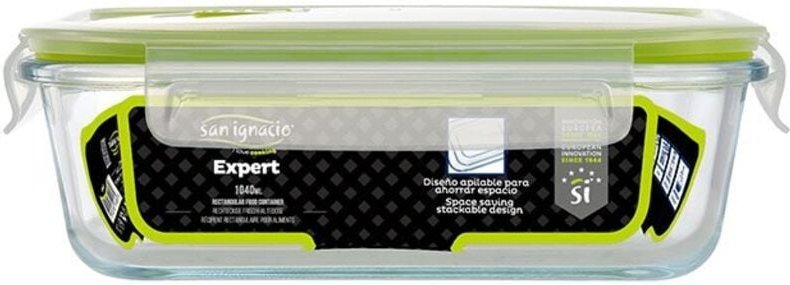 San Ignacio - Rechteckig luftdicht 1040ml Borosilikat Experte sg4702
