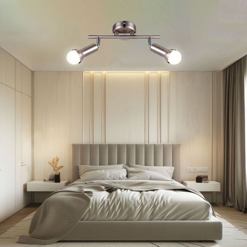 Globo Lighting - Deckenleuchte Strahler schwenkbar Spotlampe 2 Flammig Flurleuchte Spotleuchte, Metall, 2x led 4W 400Lm ...