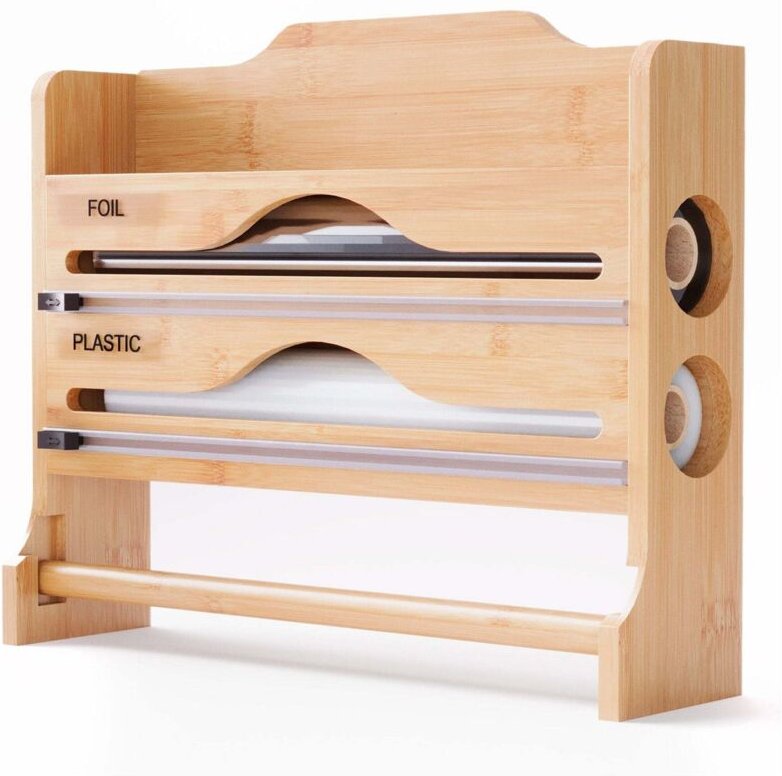 Wandmontierter Küchenrollenhalter mit Folienschneider