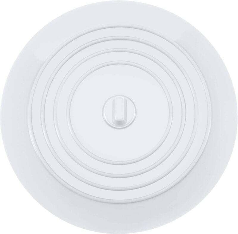 1 Stück, weiß) Silikon-Badewannenstöpsel, Waschbeckenstöpsel, Küchenspülenstöpsel, 15,2 cm Durchmesser, für Küchen,