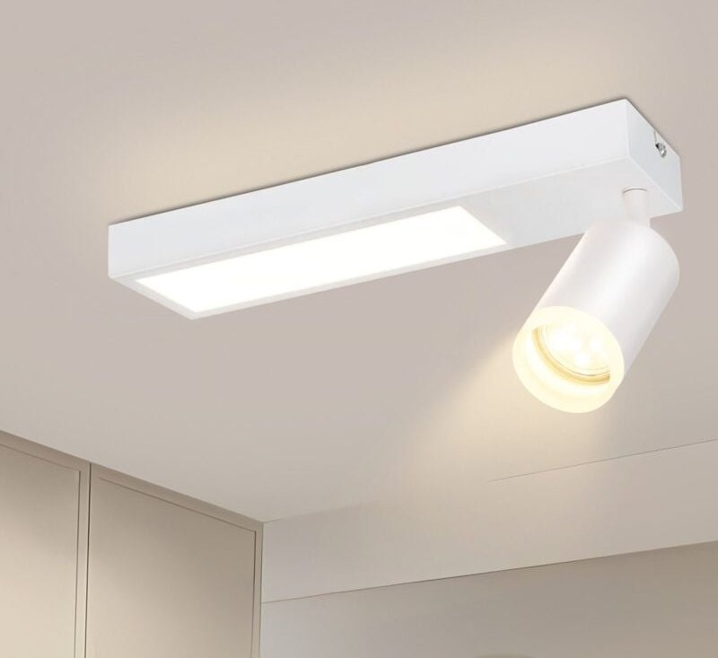 Deckenlampe led Deckenleuchte Weiß - Deckenstrahler GU10 Flurlampe 3000k Deckenspot 10W Modern Wandleuchte Innen für Küc...