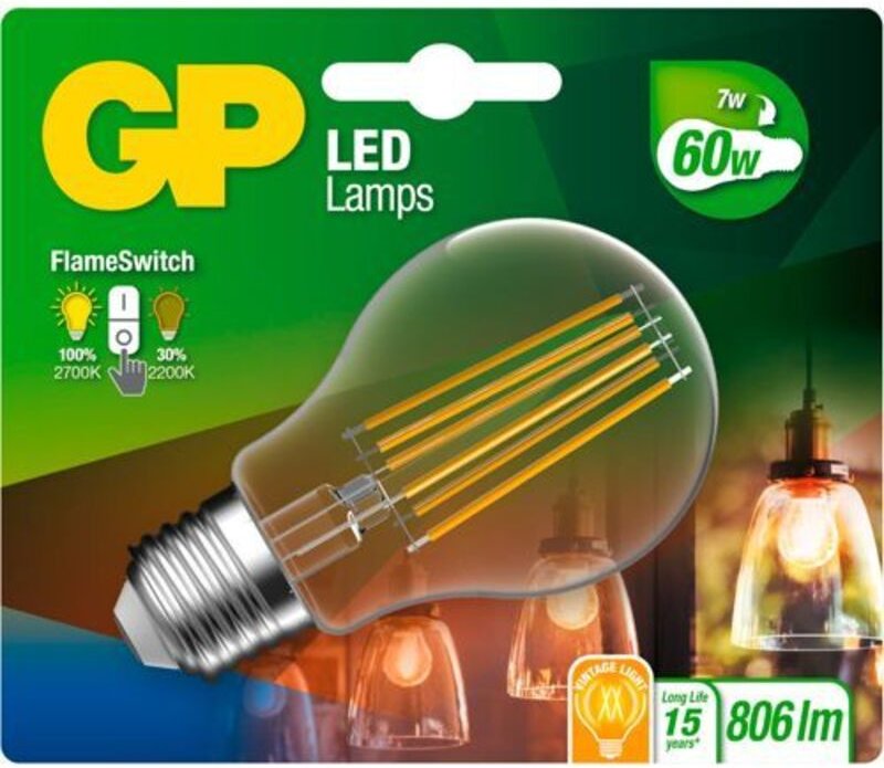 GP Lighting LED FlameSwitch E27 7W (60W) 806 lm GP 085317