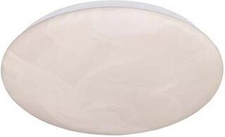 LED Deckenleuchte Wohnzimmerlampe Metall weiß alabasterfarbig rund D 28 cm