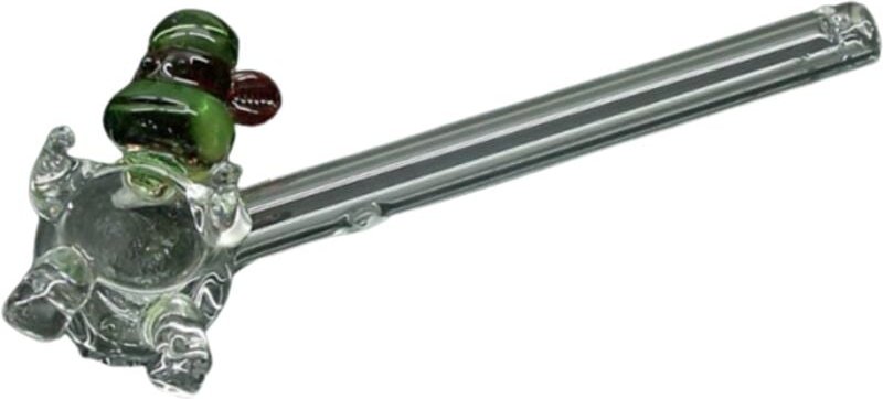 14,5 cm dicke Glaspfeife mit Clownmuster