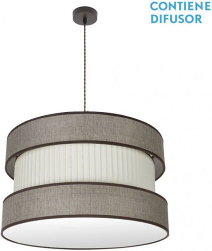 Braune Hängeleuchte Modell Home 3Leuchten braun-beige Fabrilamp