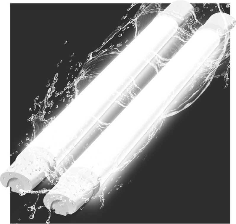 Deckenleuchte led Feuchtraumleuchte 90CM -Deckenlampe Led Röhre 24W 3000LM Kellerlampe IP65 Wasserfest 5000K Werkstattla...