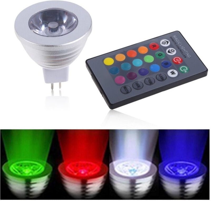 Trade Shop Traesio - Trade Shop - led-spotlight rgb programmierbar multicolor E27 GU10 E14 MR16 mit fernbedienung -