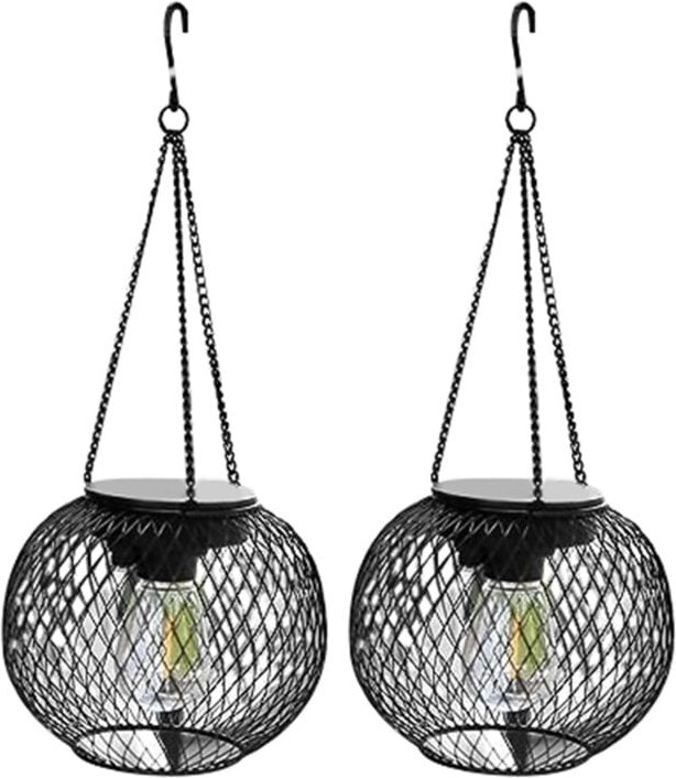 2 Stück Solarlaternen für den Außenbereich zur Dekoration