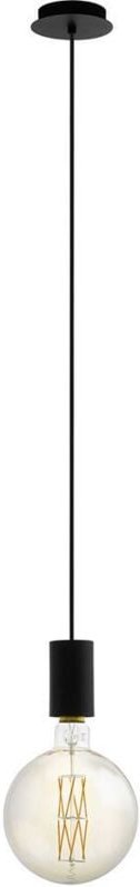 Eglo - Pendelleuchte Pozueta schwarz ø 12,5 cm E27 Pendelleuchten