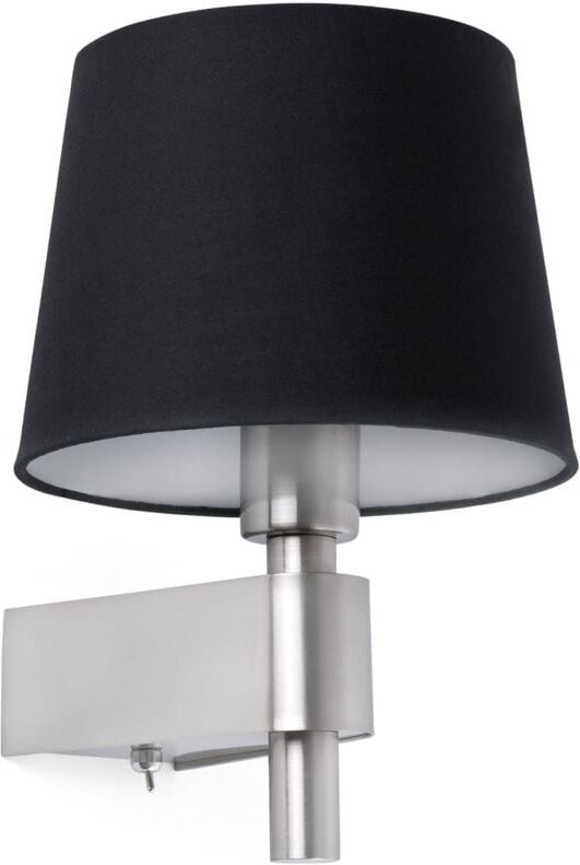 Faro Room - 1 Licht Innenwandleuchte Schwarz, Satin Nickel, E27