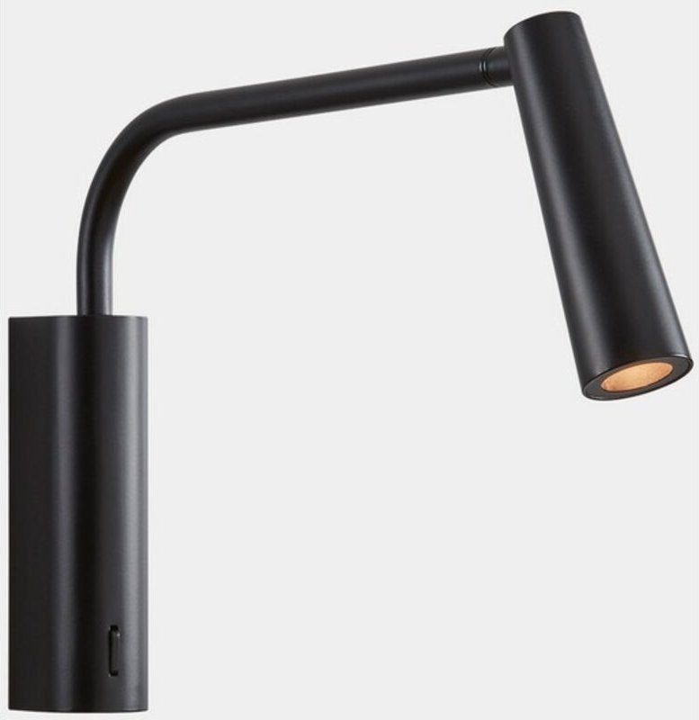 Leds C4 Gamma Extend LED-Leselicht Verstellbarer Arm Metallic Schwarz IP20 2.1W 2700K