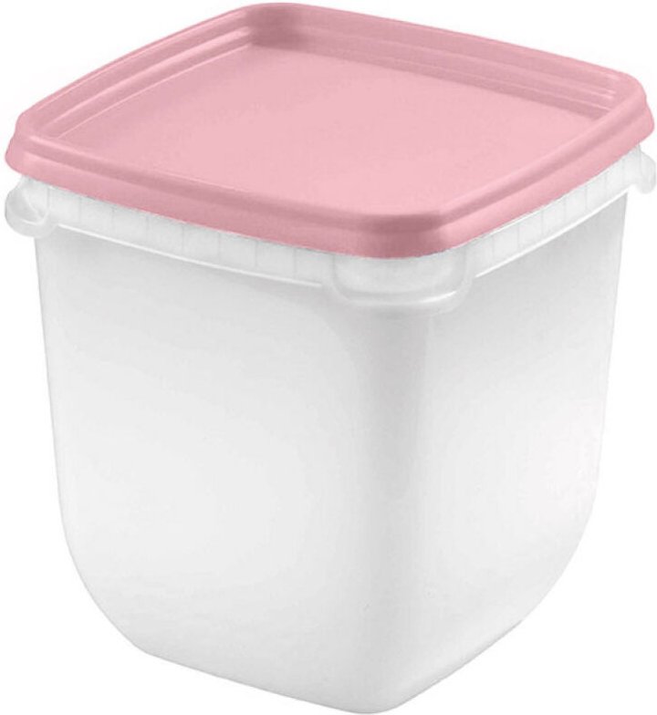 Set aus 3 Gefrierbehältern à 1 l mit rosa Deckel