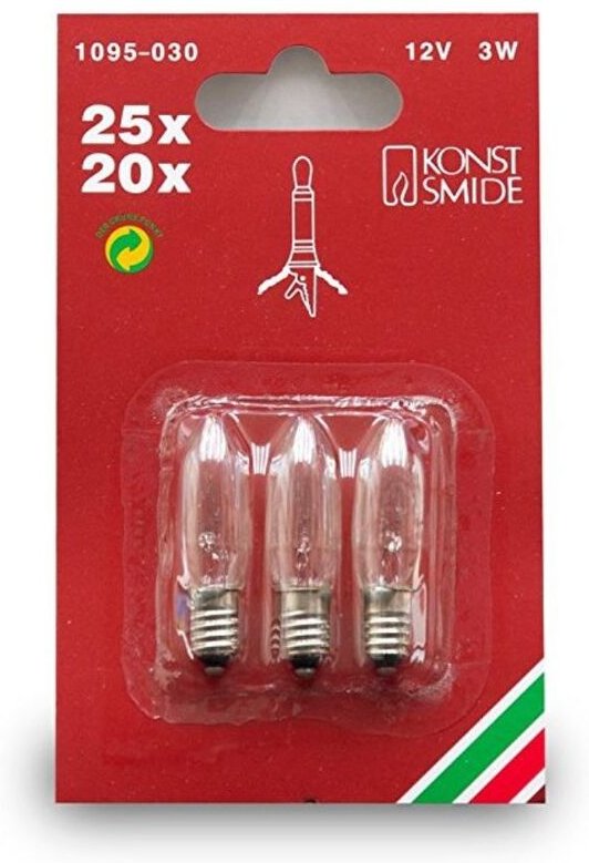 1095-030 Ersatzbirnen für 2032, 12V/3W, (3 Stk) - Konstsmide
