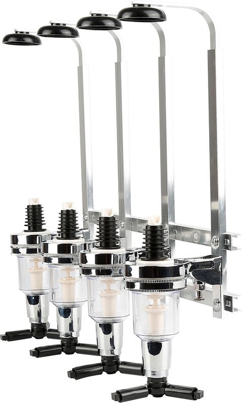 Skecten - Getränkeportionierer 4 Flaschen Butler Getränkespender Flaschenhalter Bar Wand