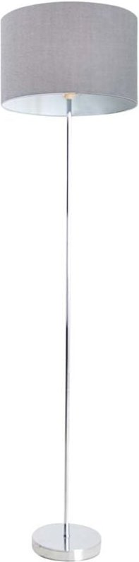 Stehleuchte Standlampe Wohnzimmerleuchte Flurlampe Metall Textil Grau H 160 cm